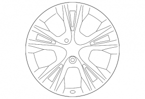 Wheel disk R18 Toyota Highlander 14-19 type 1 silver, curb