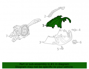 Upper steering column frame Audi Q8 19-26 Premium, Premium Plus, Prestige, black