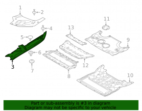 Wing seal hood-wing left BMW 5 G30 17-23