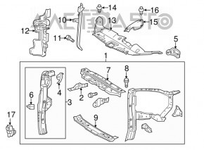 Right TV trim panel for Toyota Highlander 2014-2019