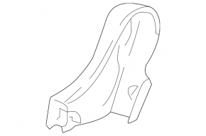 Side trim for the rear right seat, 2nd row, right, VW Tiguan 18-24, black
