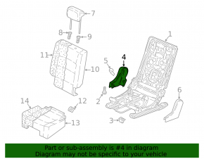 Side trim for the rear right seat, 2nd row, right, VW Tiguan 18-24, black