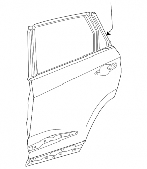 Bare rear left door for Acura RDX 19-25