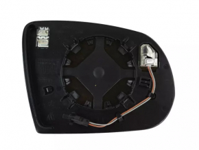 Left mirror element for Jeep Cherokee KL 14-23, heated, BSM