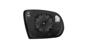 Left mirror element for Jeep Cherokee KL 14-23, heated, BSM