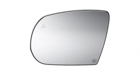 Left mirror element for Jeep Cherokee KL 14-23, heated, BSM