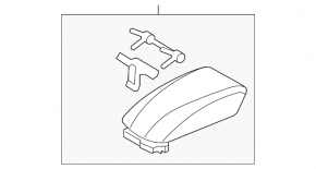 Armrest Hyundai Sonata 11-15 leather, black