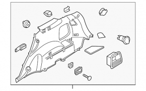 Arch trim left Kia Sorento 16-18 black