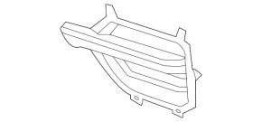 Right rear bumper grille for Kia Niro 19-22 EV, for parking sensors