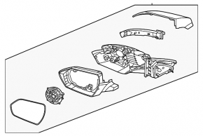 Side mirror left Hyundai Elantra 21-23 BSM