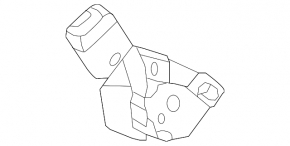 Seat belt latch rear left Nissan Rogue 21-23 JP built, black, with sensor, scratches