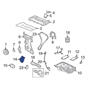 Ford Escape MK4 2020-23 Hybrid Plug-In Engine Oil Pump