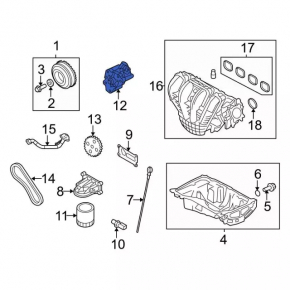 Ford Escape MK4 2020-23 Hybrid Plug-In Engine Oil Pump
