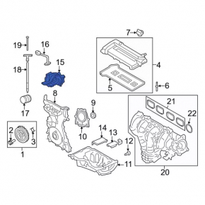 Ford Escape MK4 2020-23 Hybrid Plug-In Engine Oil Pump