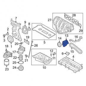 Ford Escape MK4 2020-23 Hybrid Plug-In Engine Oil Pump