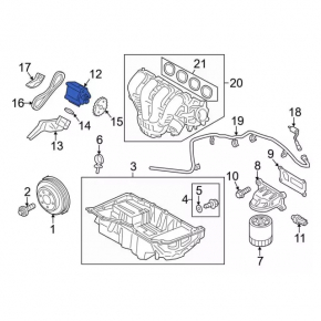 Ford Escape MK4 2020-23 Hybrid Plug-In Engine Oil Pump