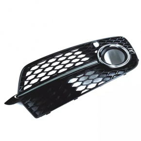 Front bumper grille right Audi Q5 8R 13-17 S-line, for parking sensors, without radar, black