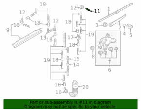 Audi E-Tron 19-23 rear washer nozzle