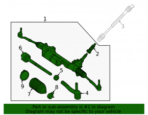 Steering rack Mercedes X167 GLS 450 580 20-26