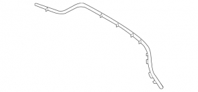 Mercedes C-class W205 19-21 rear bumper center molding, chrome