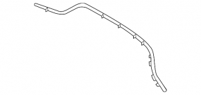 Mercedes C-class W205 19-21 rear bumper center molding, chrome