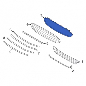 Ford Fusion mk5 13-16 grille frame