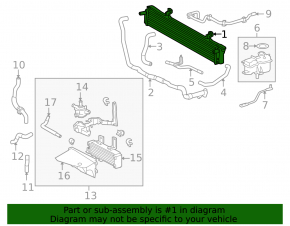 Lexus RX450h 10-15 inverter cooling radiator