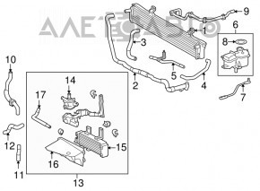Lexus RX450h 10-15 inverter cooling radiator