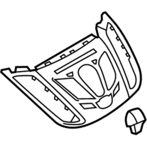 Black Ford Escape MK3 17-19 Radio Control Panel Trim