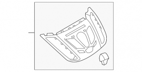 Black Ford Escape MK3 17-19 Radio Control Panel Trim
