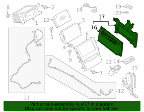 Ford Fusion mk5 13-20 hybrid audio amplifier bracket