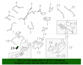 Exhaust Gas Pressure Sensor for Ford Escape MK4 2020 Hybrid, Plug-In