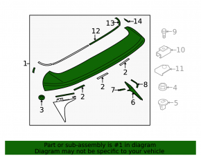 Mazda CX-5 13-16 trunk spoiler
