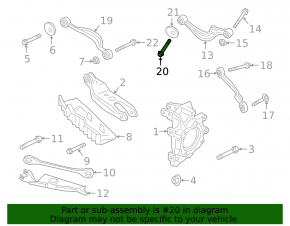 Upper camber bolt for Porsche Cayenne 19-26 95mm M12