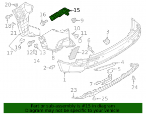 Right rear bumper mount for Mazda CX-50 23-25