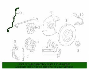 Rear left ABS sensor for Mercedes R-class W251 06-13