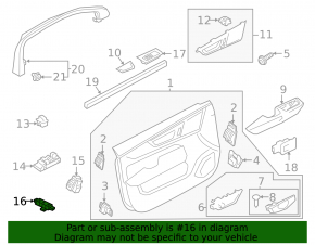 Volvo XC60 18-25 front right seat memory buttons, black