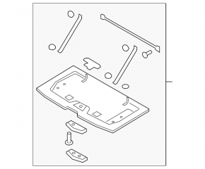 Volvo XC90 16-26 black rear trunk floor, for 3 rows, type 2, worn handle