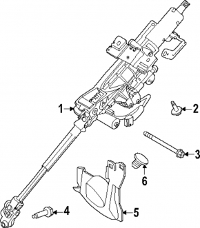 Nissan Ariya 23-25 steering column with cardan shaft and electrical adjustment