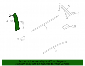 Door trim side rear left Audi A6 C8 19- front