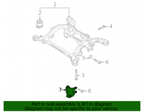 Left rear electric motor bracket for Audi E-Tron 19-23