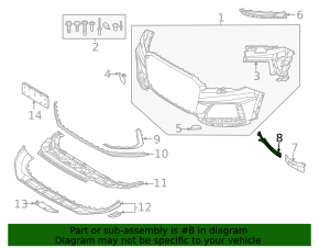 Front left fender flare for Audi Q7 16-25