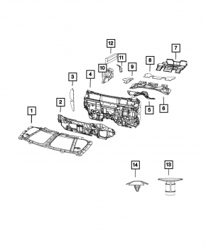 Left door-wing seal for Jeep Patriot 11-17