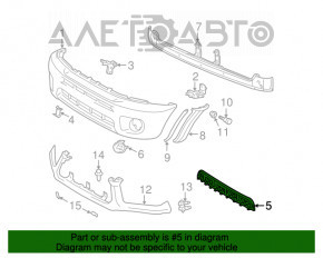 Toyota Rav4 00-05 Front Bumper Lower Grille