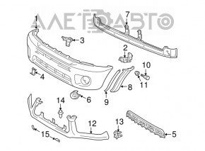 Toyota Rav4 00-05 Front Bumper Lower Grille