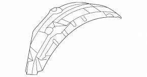 Mitsubishi Outlander 14-22 rear right fender liner, plastic, front part