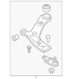 Lower control arm, front left, Hyundai Palisade 20-25