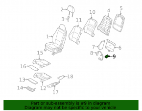 Driver's seat lumbar control BMW X3 F25 11-14