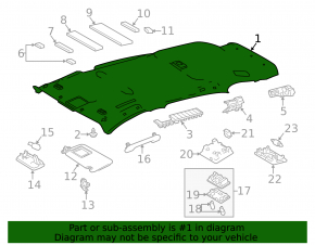 Toyota Rav4 13-15 headliner without sunroof