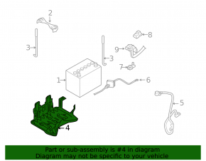 Base mount battery Infiniti FX35 FX45 03-08